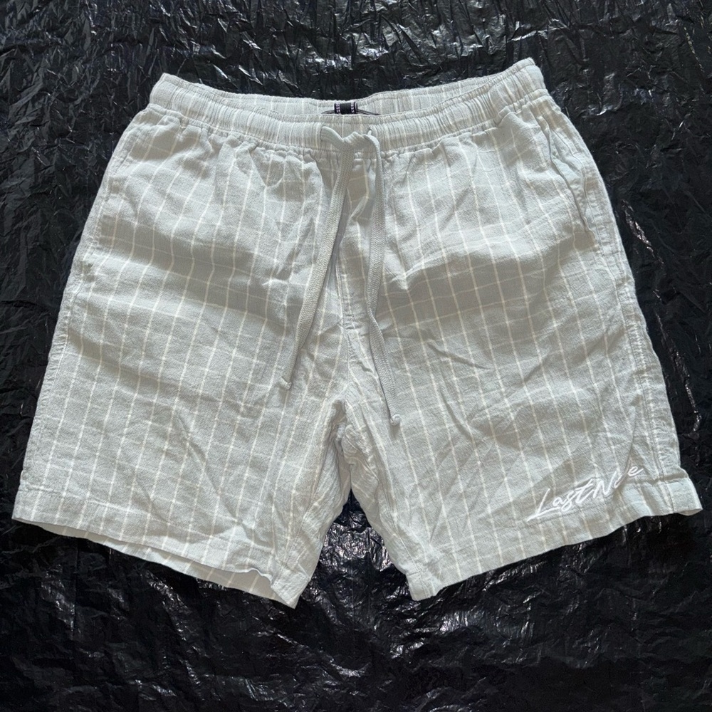 Forever 21 Light Sage Checkered Shorts